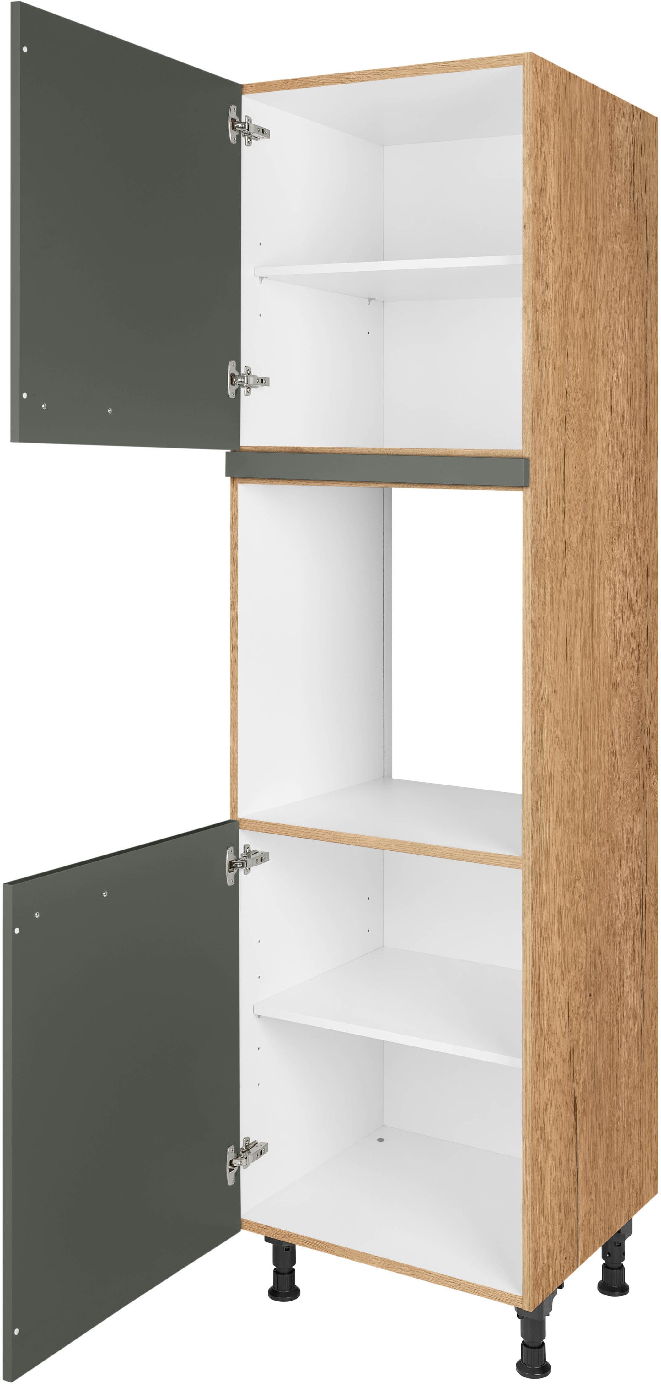 nobilia® Herdumbauschrank "Easytouch", Ausrichtung wählbar, mit zwei zusätzlichen Türen, vormontiert, Breite/Höhe: 60/167,8 cm