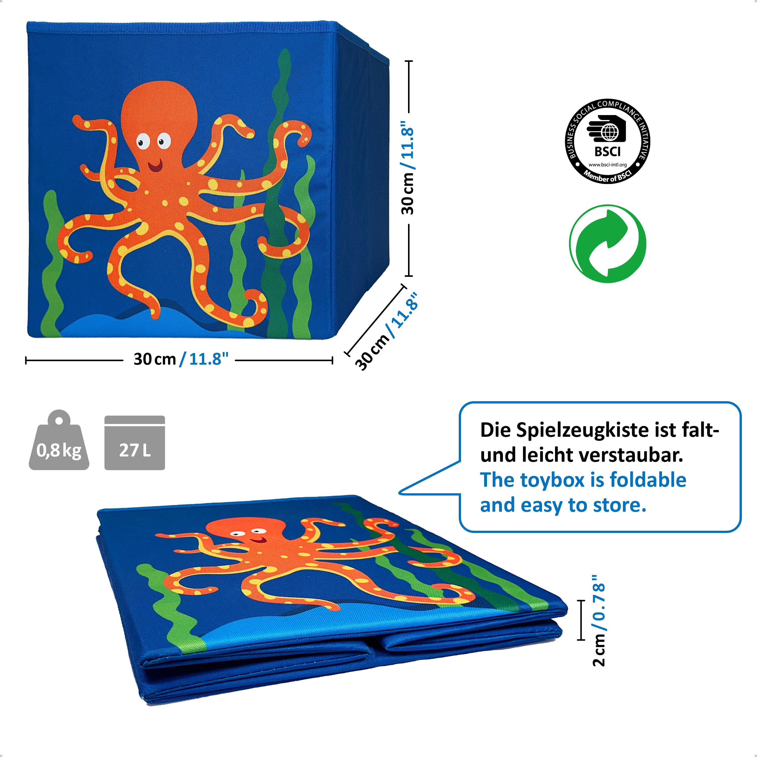 WIESEN.design Spielzeugtruhe 4er-Set, Spielzeugkiste, Aufbewahrungsbox Kinderzimmer (Spielzeugbox mit Deckel, Sitzbank Kinder, Spielzeugkiste Kinderzimmer, Spie – Bild 4 von 5
