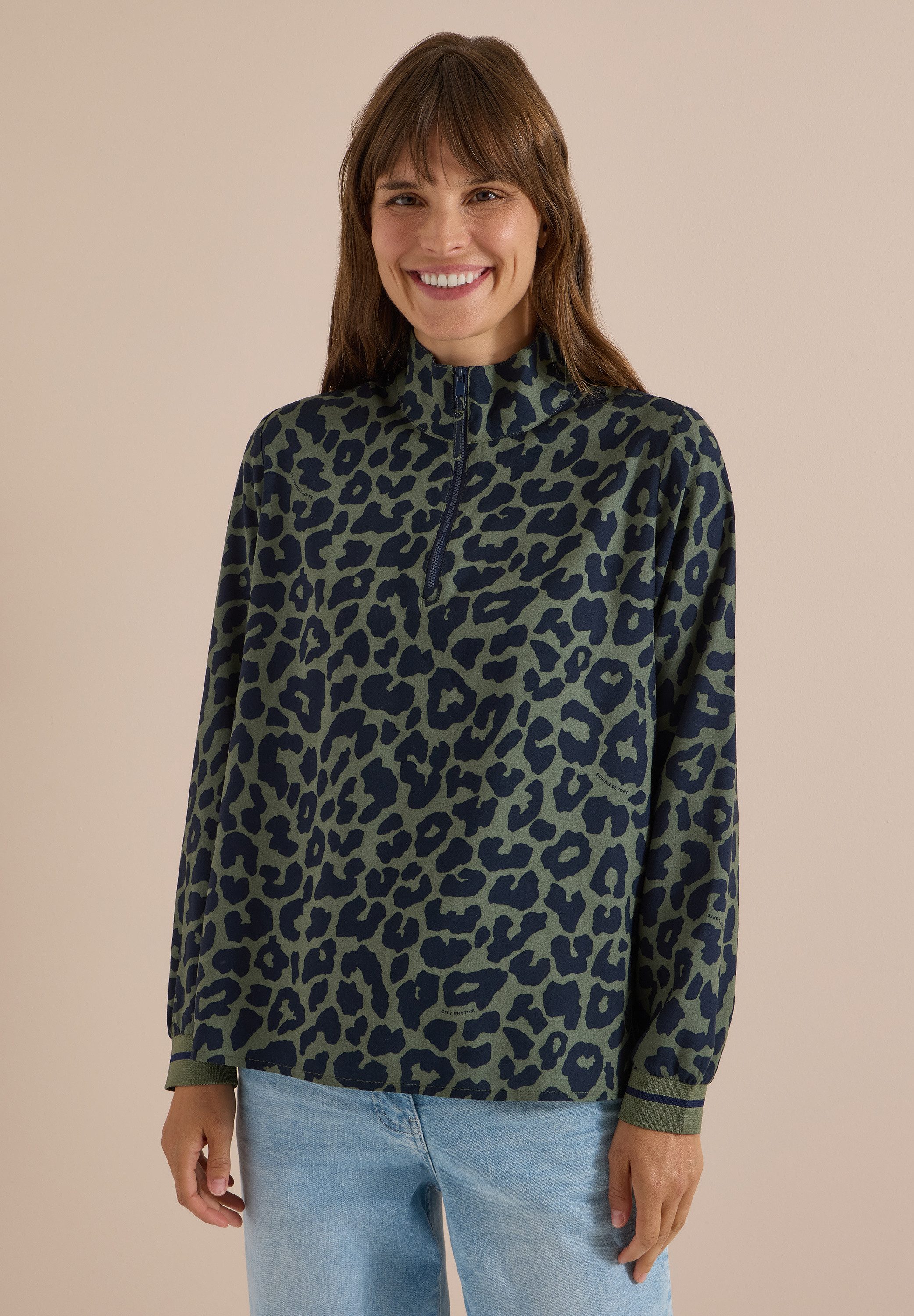 CECIL Langarmbluse im angesagten Leo-Look