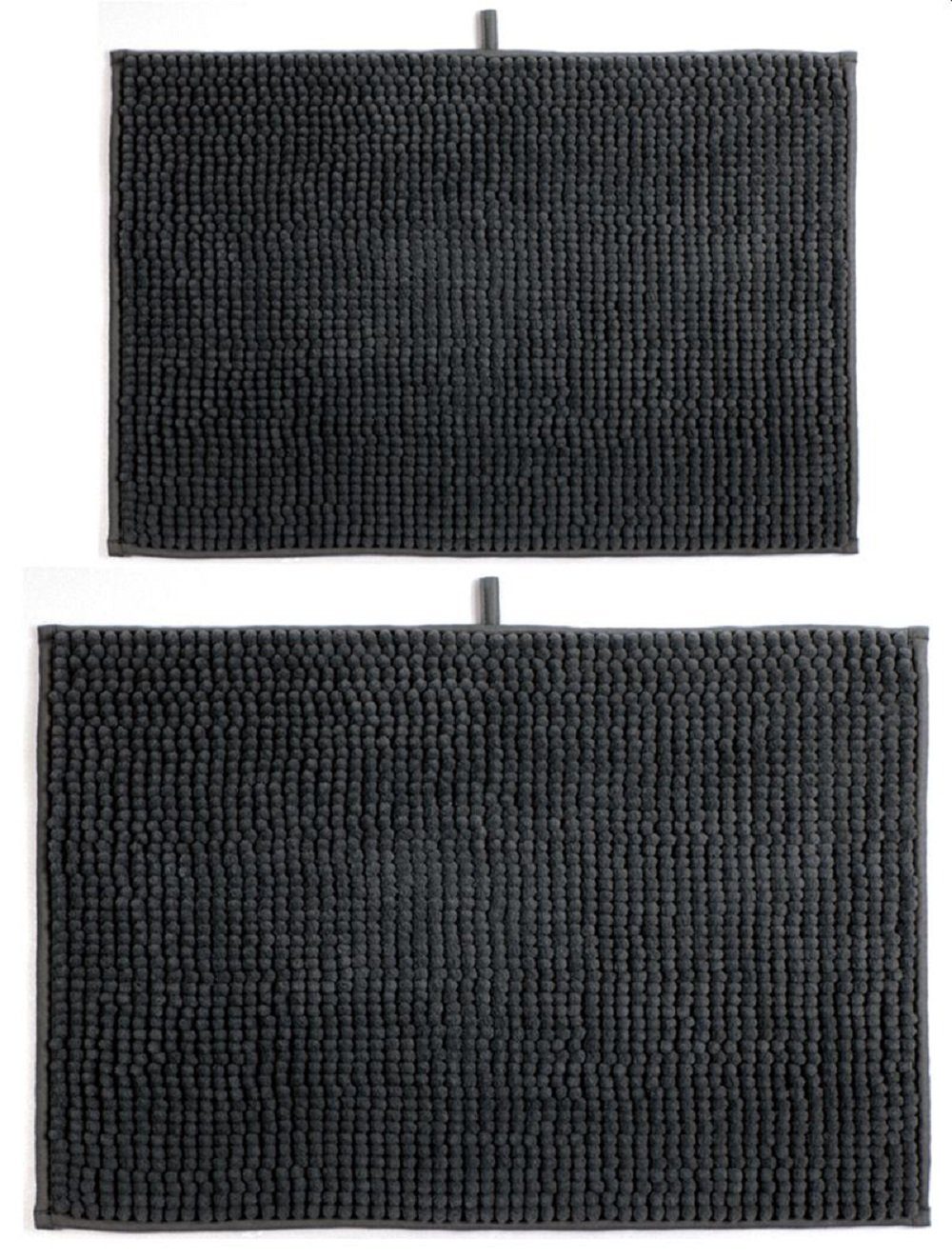 Badematte CHENILLE, rutschsicher, schnelltrocknend, 100% Polyester Microfaser, 2er Kombi-Set, bestehend aus 2 Größen 40x60 und 60x90 cm, 100% Polyester Microfaser, rutschhemmende Beschichtung, waschbar 30°, schnelltrocknend, viele angesagte Trendfarben