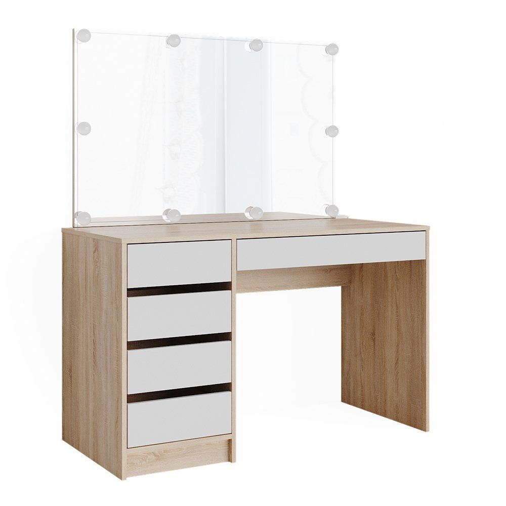 Vicco Schminktisch Sherry, Sonoma/Weiß, 120 cm günstig online kaufen