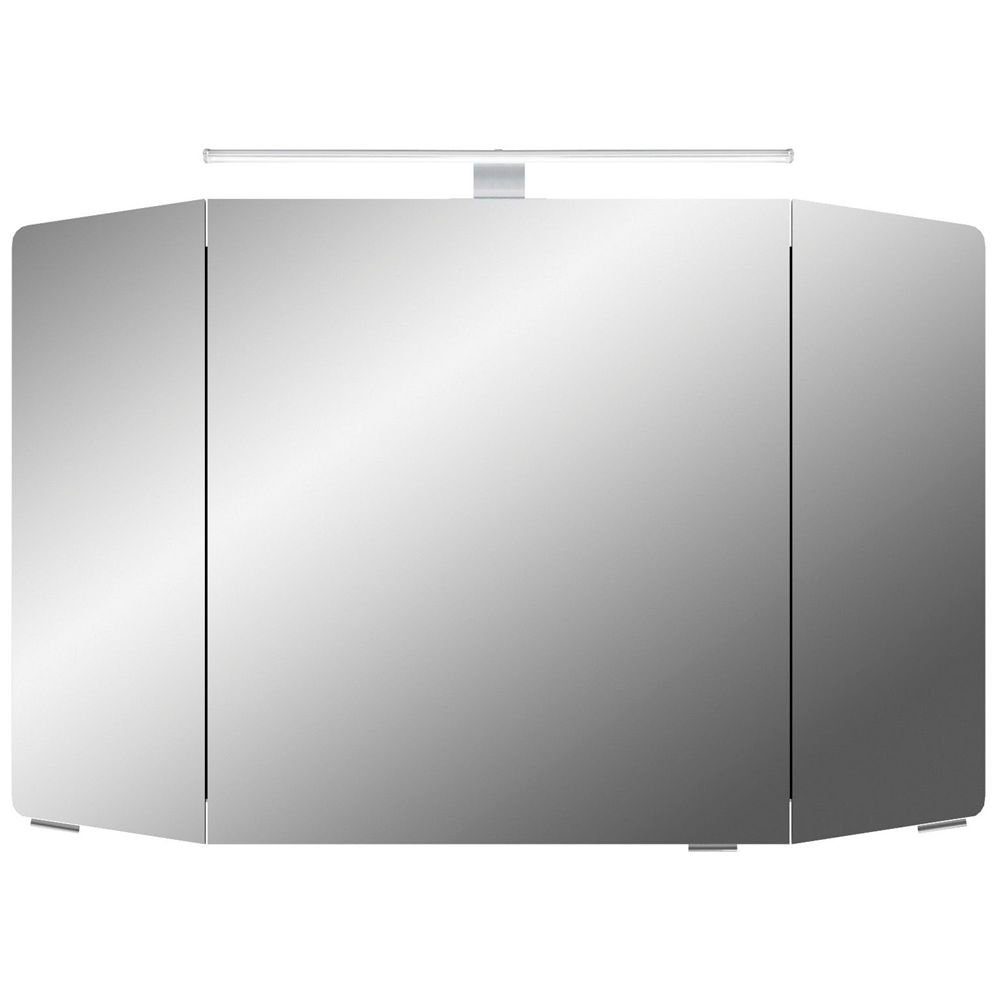 inkl. LED-Beleuchtung Riviera Lomadox in : CERVIA-66 Badezimmer 120/67/17 cm Eiche 120cm Spiegelschrank