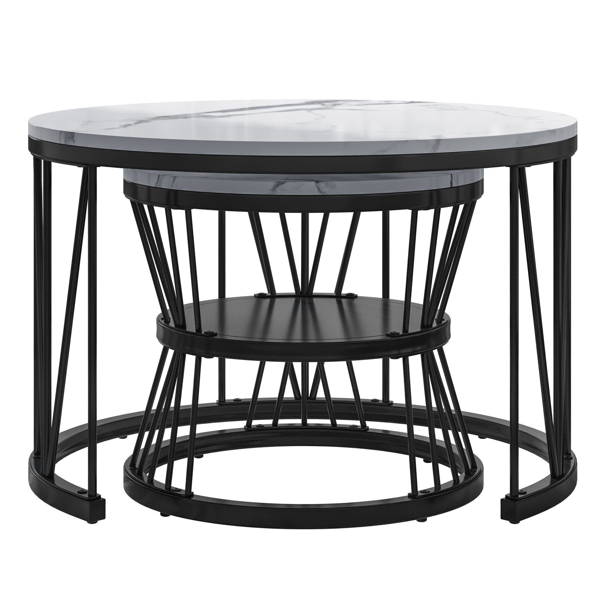 PXloue Couchtisch rund (2-St), 2er Set, günstig online kaufen