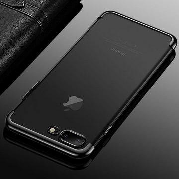 König Design Handyhülle Apple iPhone 7 Plus, Apple iPhone 7 Plus Handyhülle Bumper Backcover Schwarz