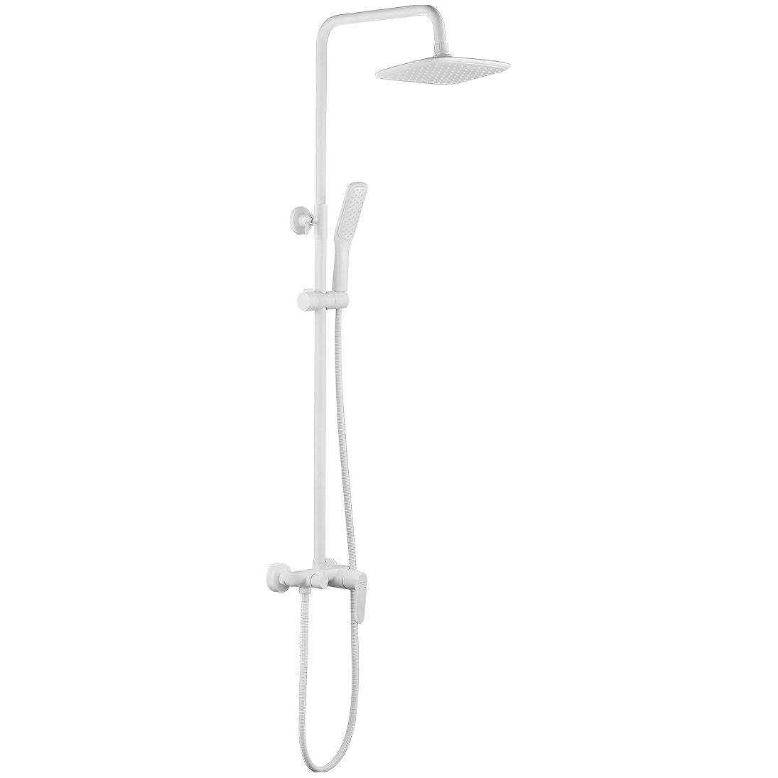 KOLMAN Duschsystem Duschsäule DIMA, Brausegarnitur, Höhe 141.4 cm, in Weiß