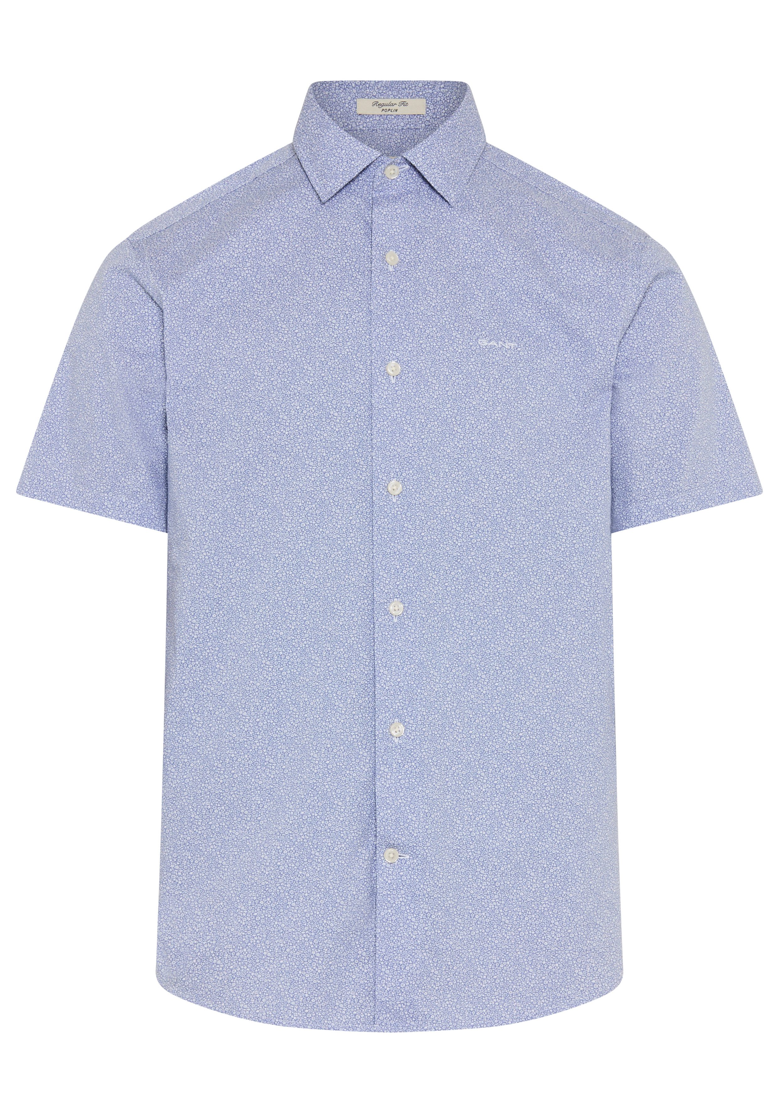 Gant Kurzarmhemd POPLIN AOP normale Passform, Kentkragen