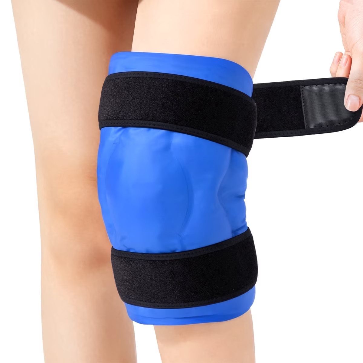 ALLJOY Wärmepad Kühlpad Knie Kühlkissen Gel Kühlpads Wiederverwendbar gegen Schmerzen, Therapieset, Nicht nur für Knie, sondern auch für Ellenbogen, Wiederverwendbar,Wärme‑ und Kältetherapie,Mit Klettgurten