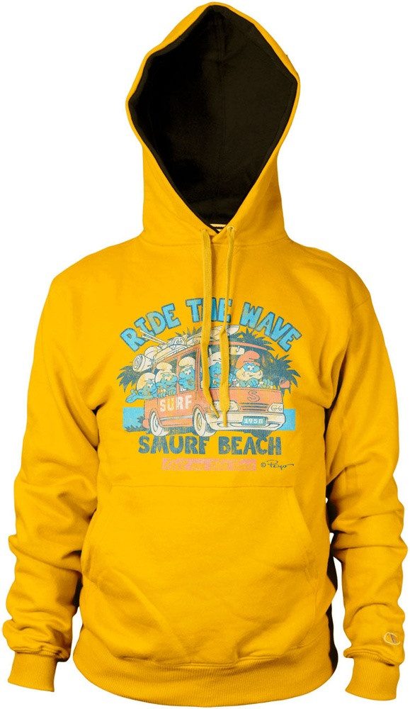 Die Schlümpfe Hoodie Ride The Wave - Smurf Beach Hoodie