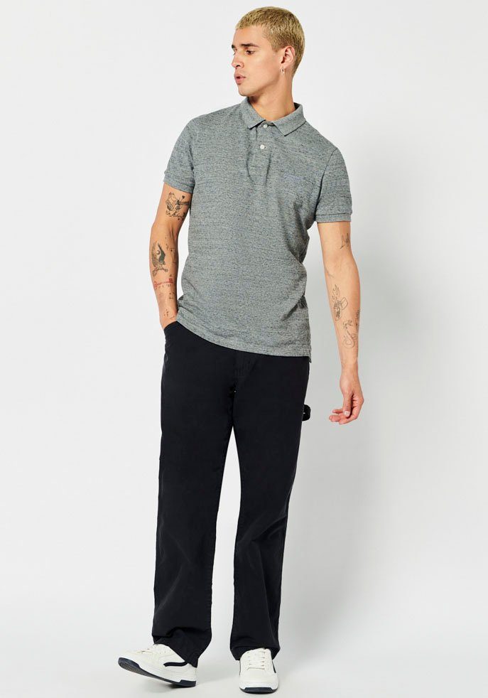 PIQUE Superdry POLO CLASSIC steel flint Poloshirt