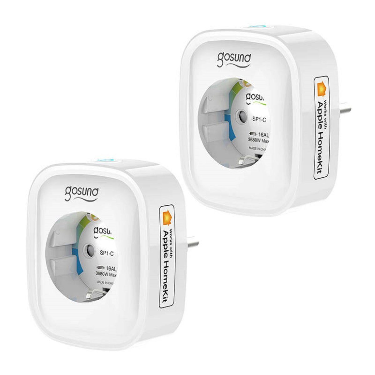 Gosund Steckdose SP1-C Intelligente Steckdose WiFi Smart Home (2er-Pack)Weiß