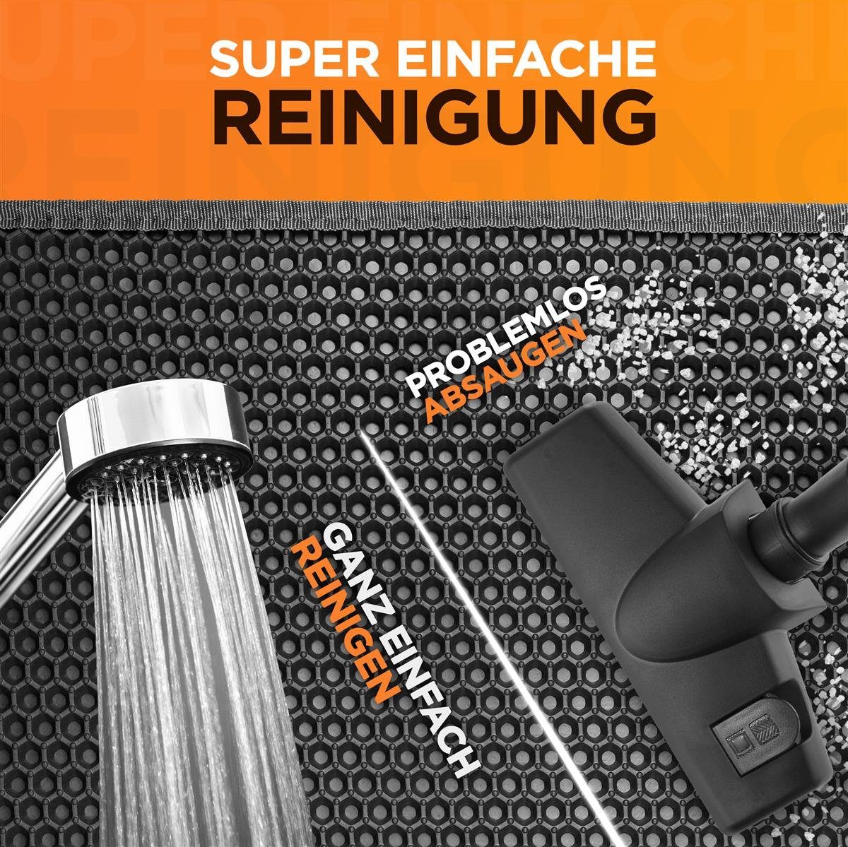 HEIMWERT Katzentoilette Katzenstreu Matte Katzenstreumatte - 76x61cm, Wasserdichter Premium Vorleger für die Katzentoilette