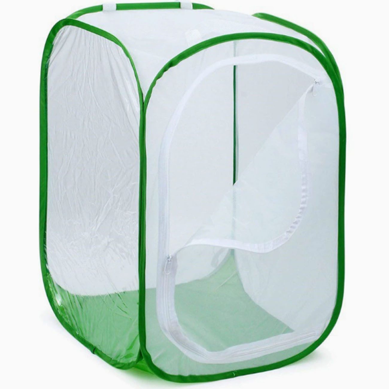 FELIXLEO Vogelkäfig Insektenhaus Schmetterlingsnetz Groß Tragbar Käfig 61cm Schwarz
