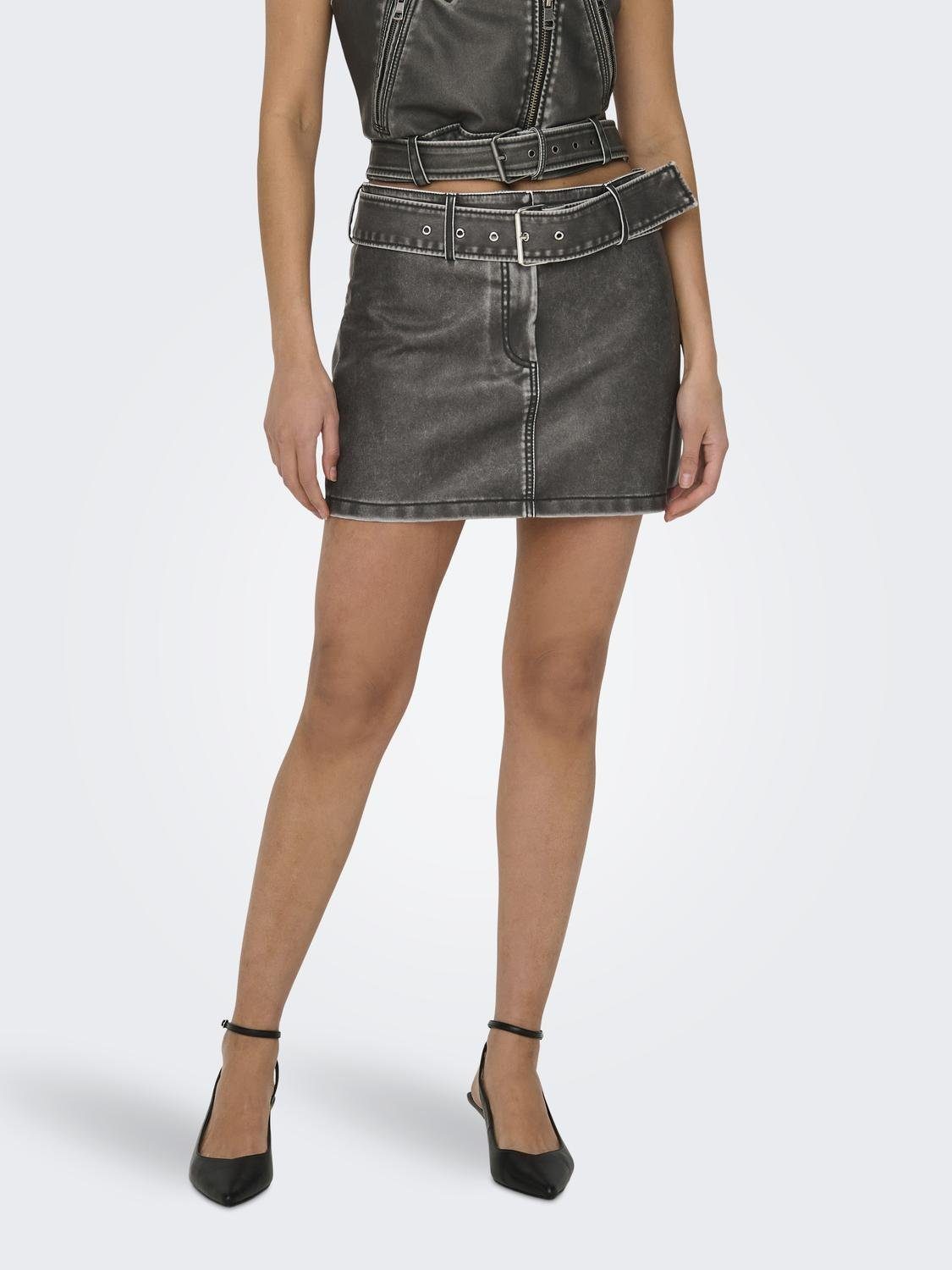Minirock ONLELLA FAUX LEATHER LW MINI SKIRT OTW