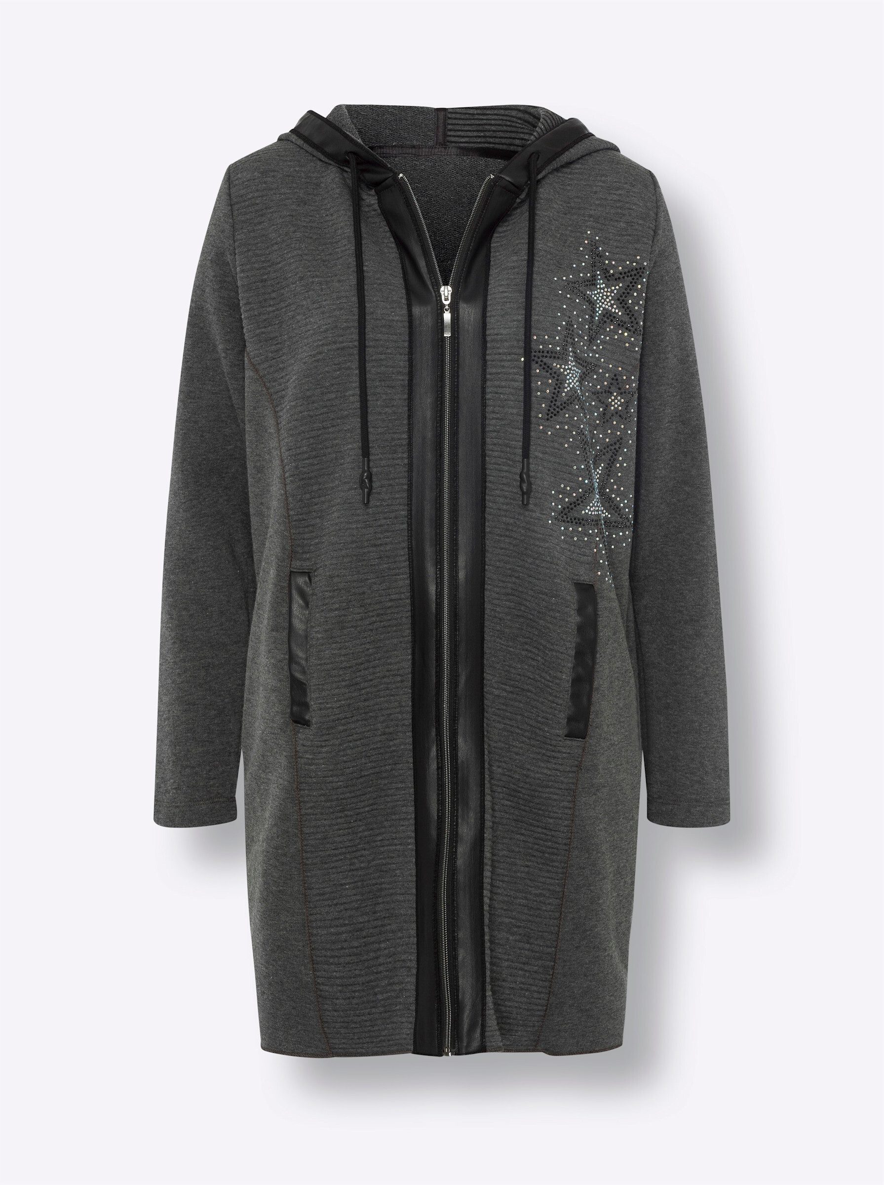 Shirtjacke Sweatshirtjacke Langarm