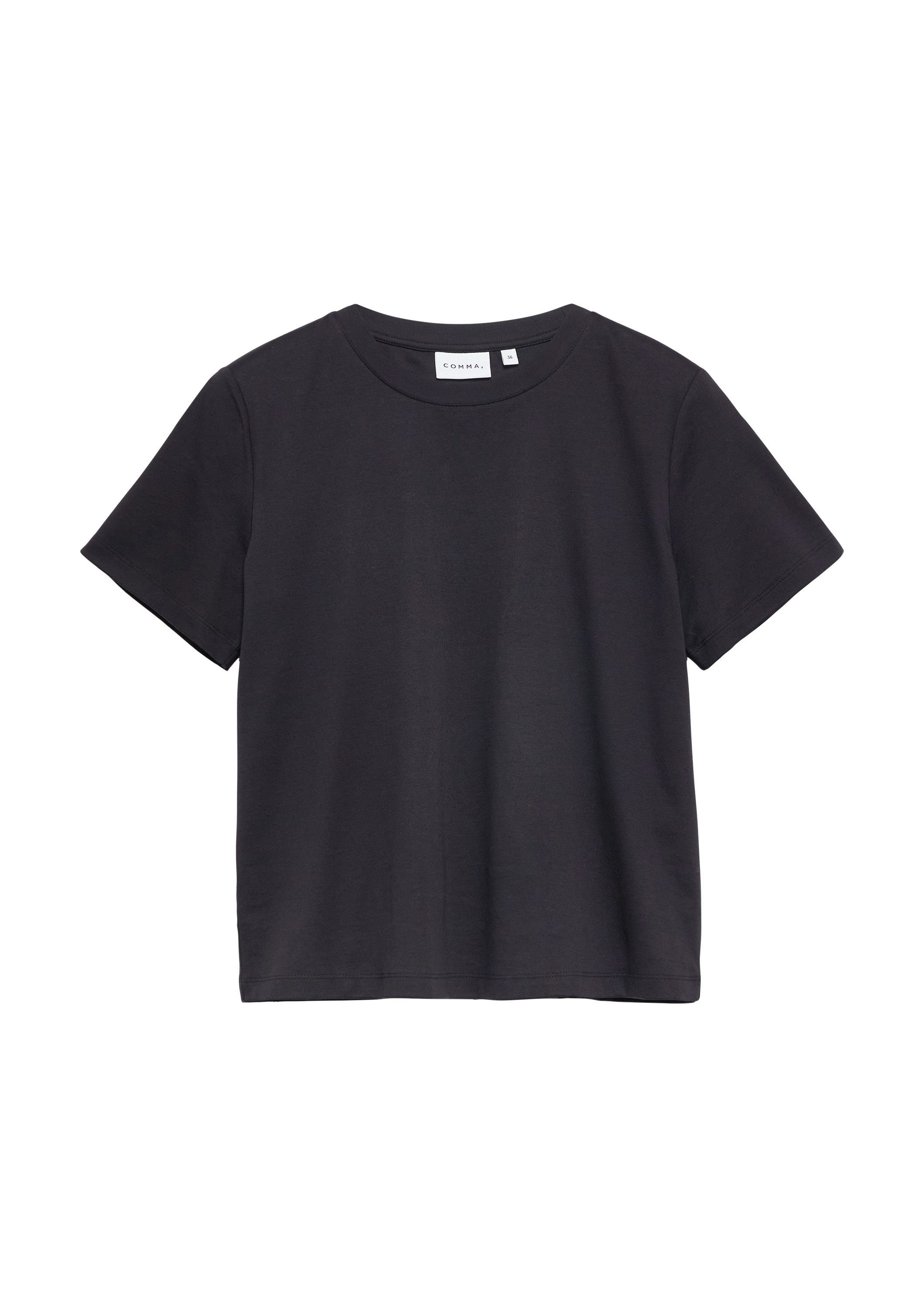 comma Kurzarmshirt T-Shirt Basic Shirt günstig online kaufen