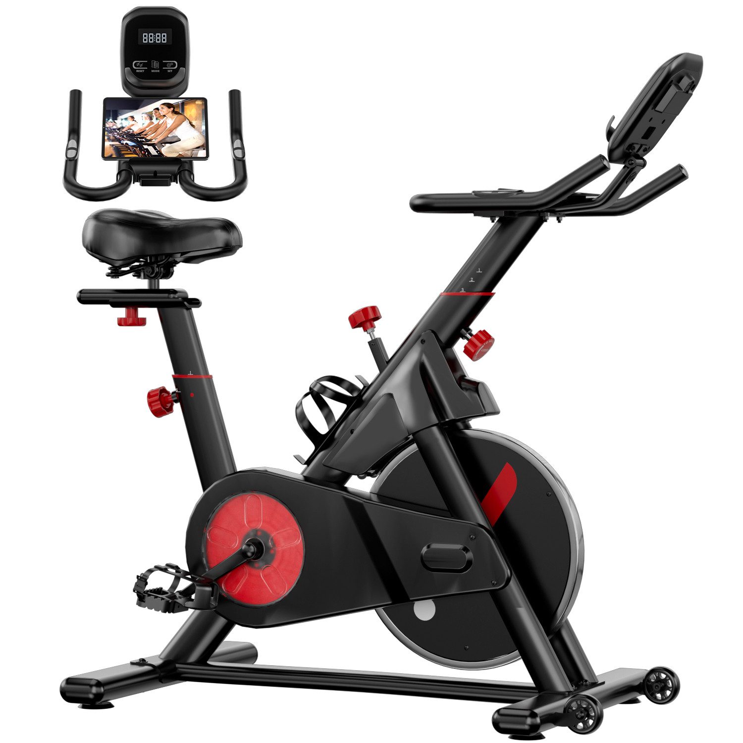 Heimtrainer Ultraleiser Heimtrainer mit LCD-Display Verstellbarer Sitz und Lenker