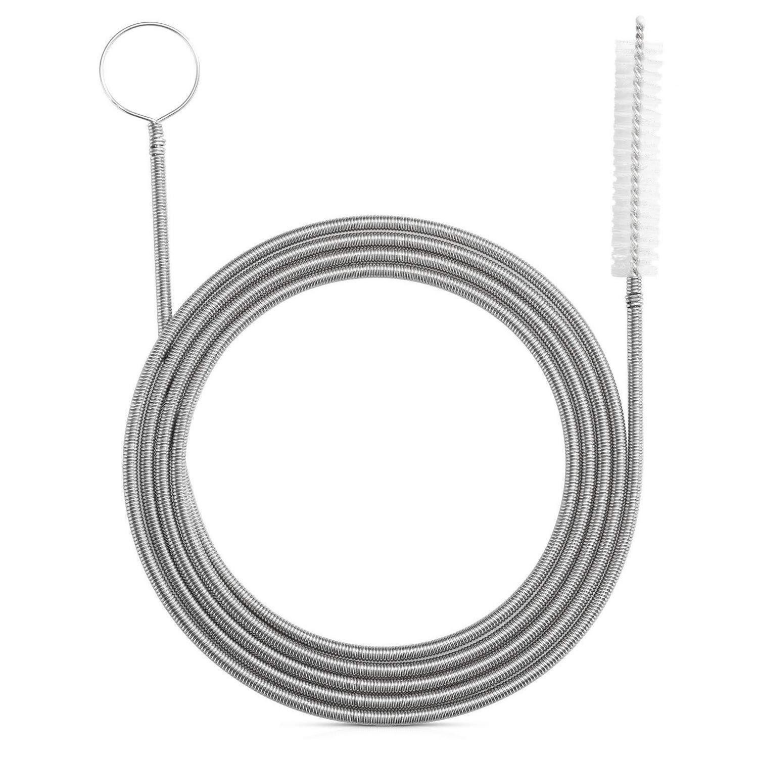 LuxusKollektion Reinigungsbürste Reinigungsbürste Rohre schmal flexible 155cm weiß, (1-tlg)