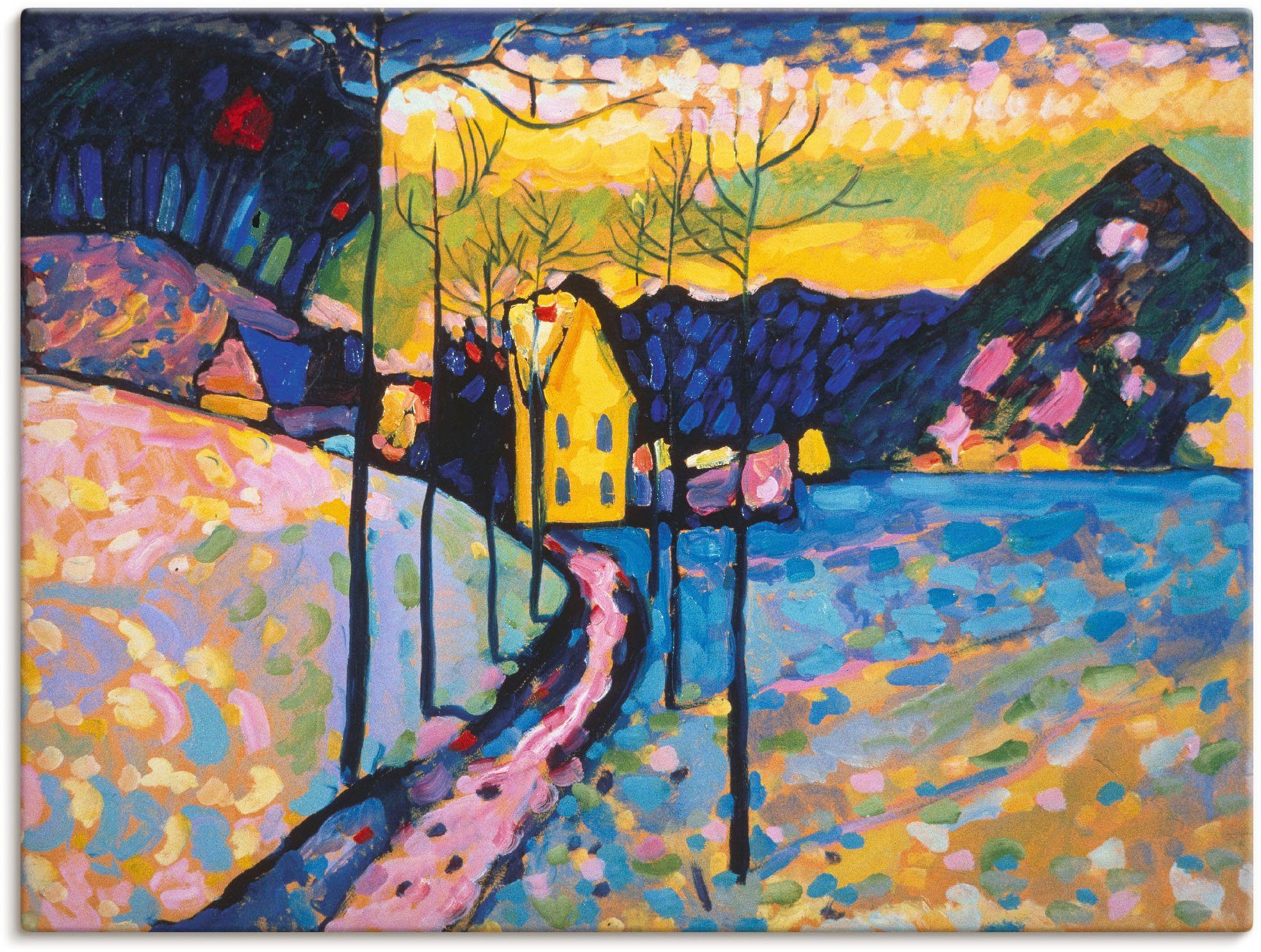 Artland Leinwandbild Winterlandschaft I. 1909, Wiesen & Bäume (1 St), auf Holzrahmen gespannt