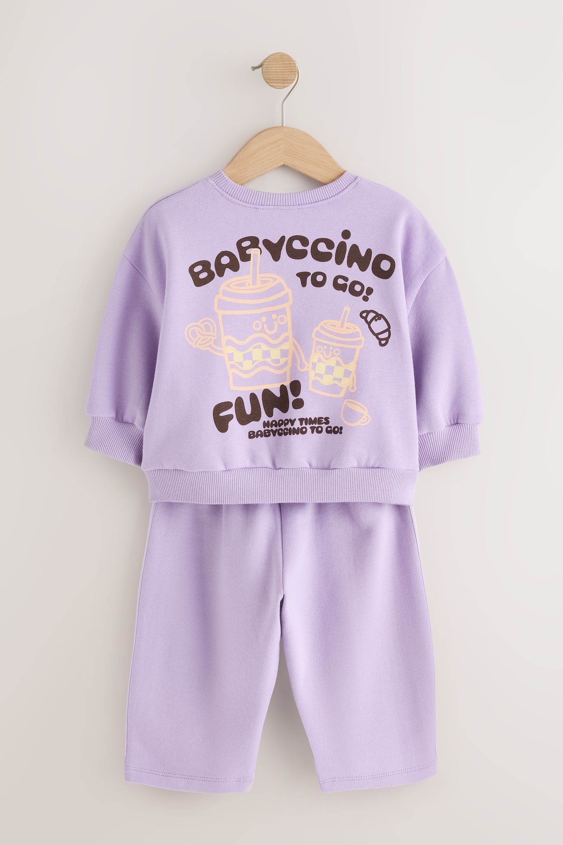 Next Sweatanzug Sweatshirt und Leggings mit Barrel-Bein im Set (2-tlg)