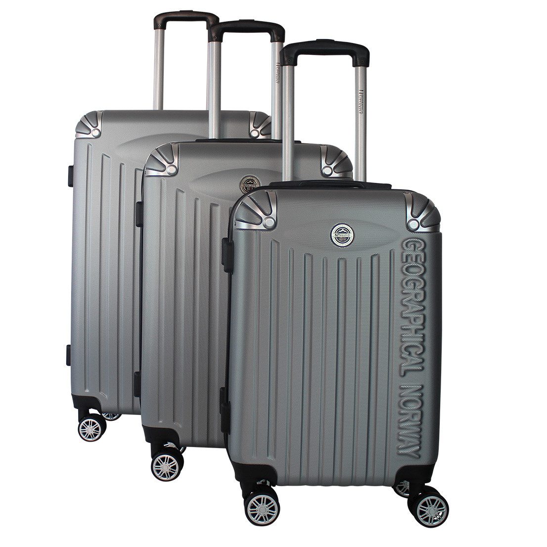 Geographical Norway Kofferset Robuste Rollkoffer Softless, 4 Rollen, (3 tlg günstig online kaufen