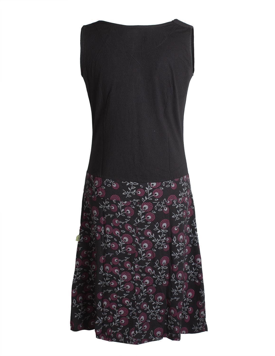 Vishes Sommerkleid Kleid Blumen-Muster, Wasserfall-Kragen und Taschen Hippi günstig online kaufen