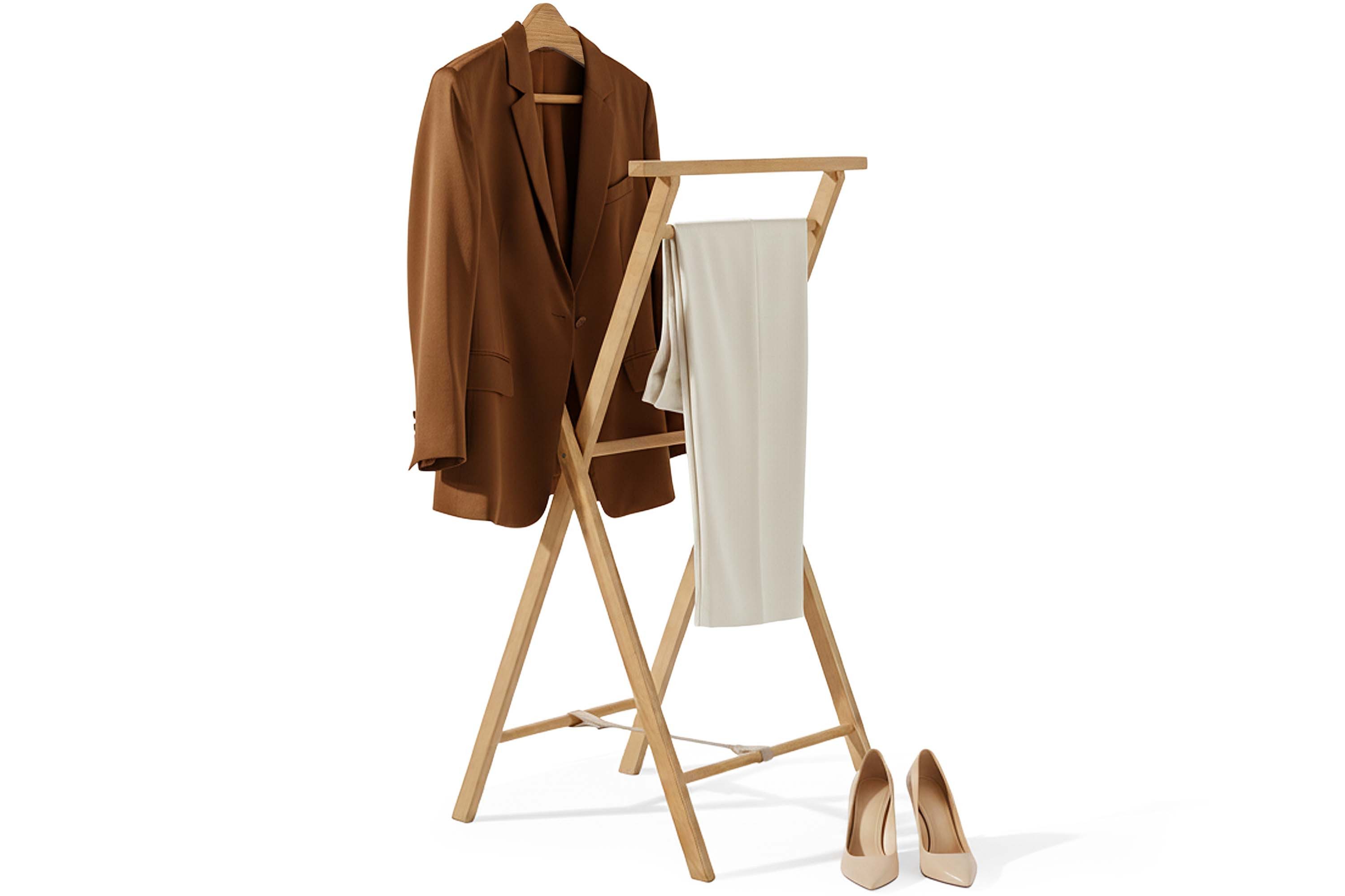 KONSIMO® Herrendiener AGLAS Kleiderbutler, Kleiderständer, Buchenmassivholz günstig online kaufen