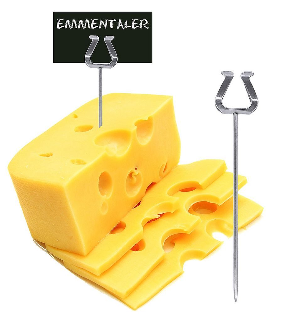 Contacto Tischkartenhalter, Edelstahl, aus Edelstahl, zum Einklemmen von Schreibtafeln und Schildern