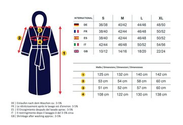Arus Damenbademantel Soft Twist, 100% Baumwolle, mit Kapuze, extra lang, 100% Baumwolle