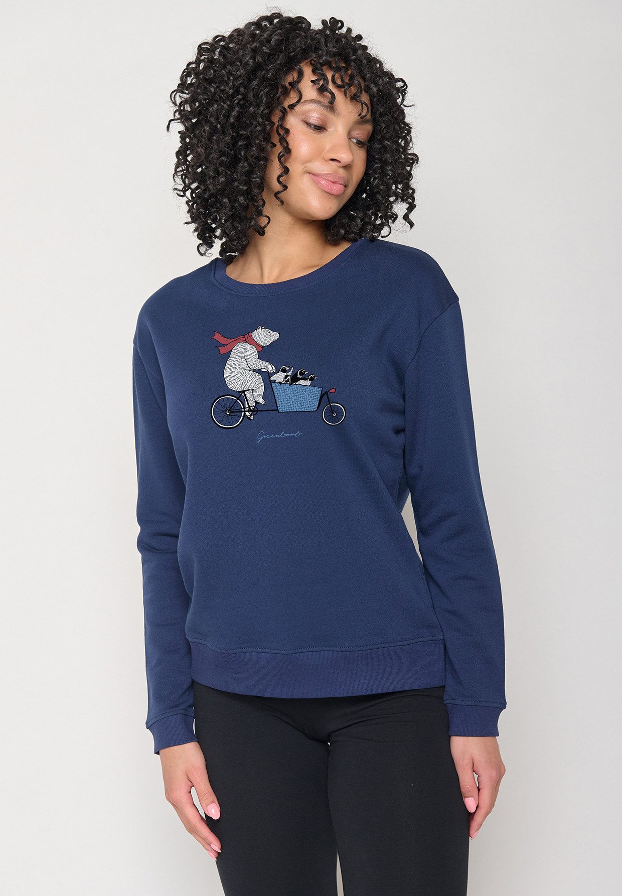 GreenBomb Sweatshirt Canty Bike Cargo Bear Motiv Fahrrad (1) Bio-Baumwolle, GOTS-zertifizierte Herstellung, atmungsaktiv