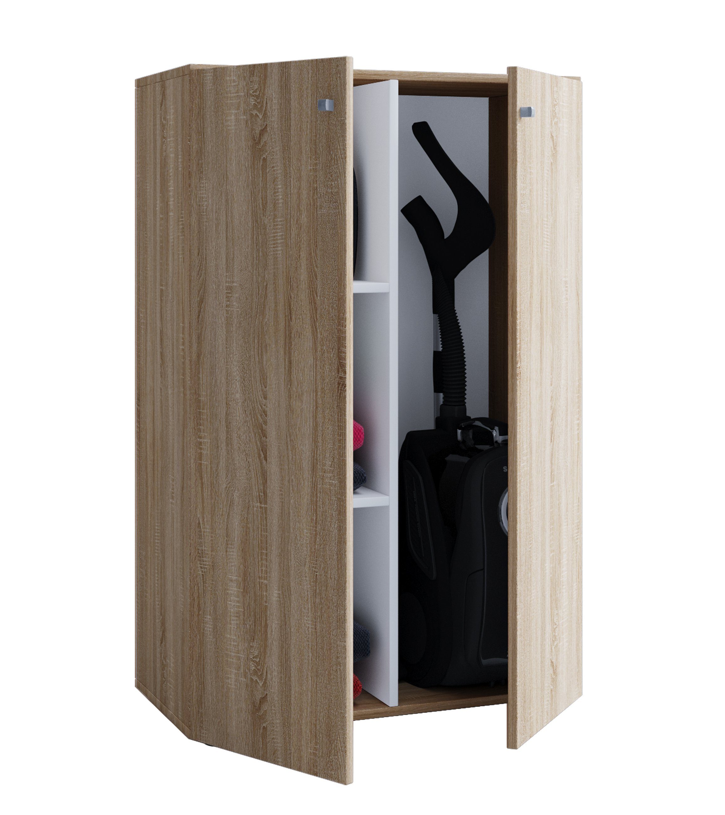 Mehrzweckschrank Holz Besenschrank Staubsauger Putzschrank Lona L
