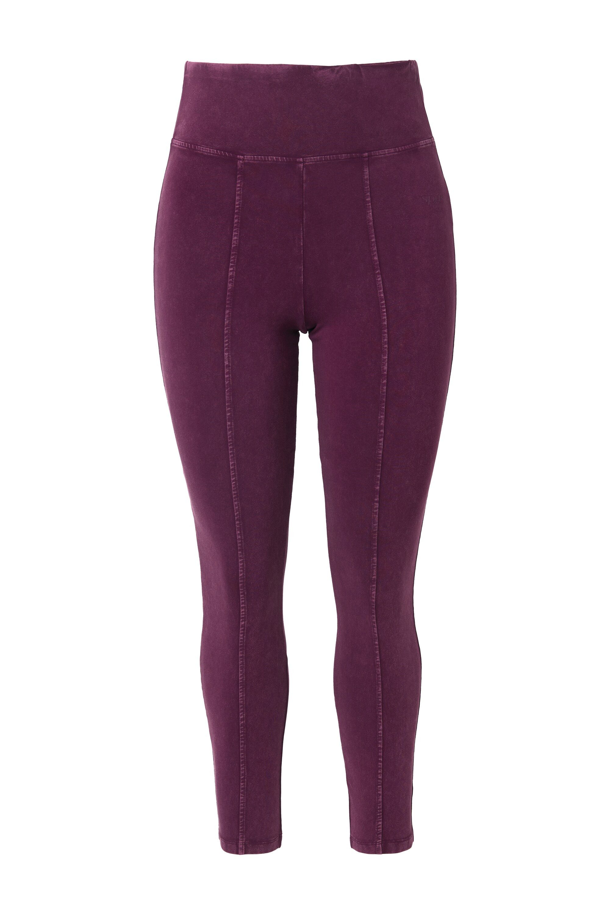 Leggings Leggings Vintage-Look schmales Bein High Waist