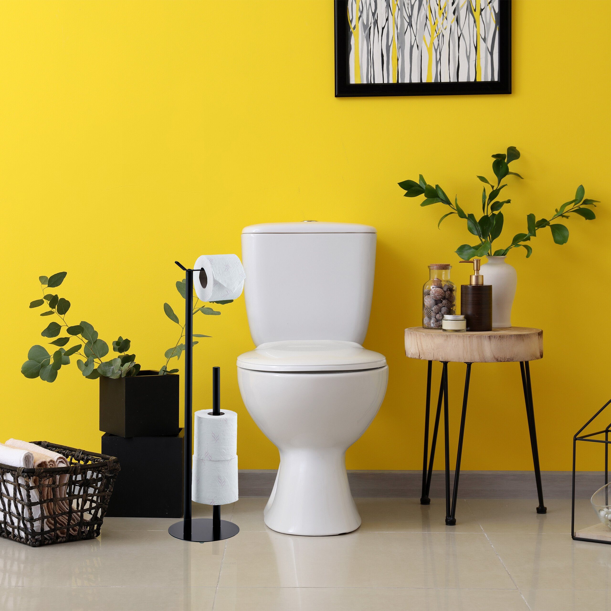 relaxdays Toilettenpapierhalter freistehend günstig online kaufen