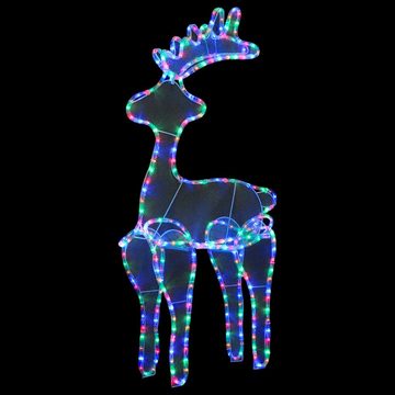 vidaXL Dekolicht Rentier Weihnachtsdekoration mit Mesh 306 LEDs 60x24x89 cm