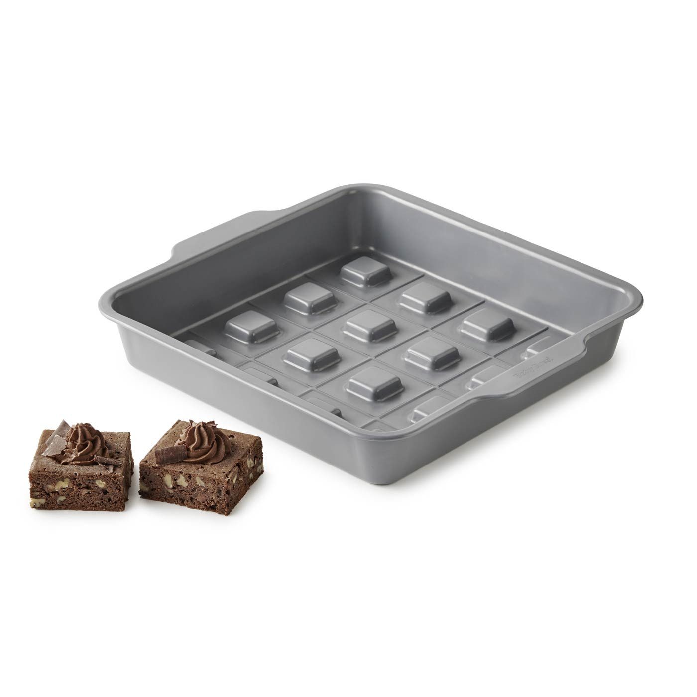 Betty Bossi Backform gefüllte Würfel Brownies Küchlein, Stahlblech, Backform Würfel mit 16 Mulden 6x6 cm