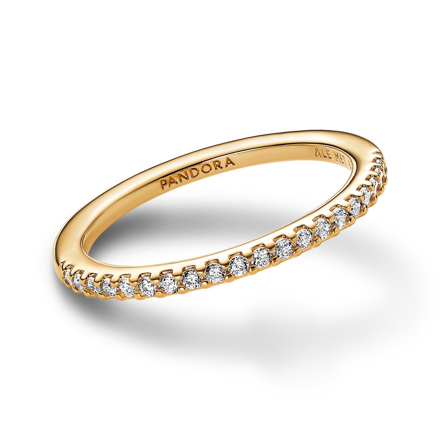 Pandora Fingerring Damen-Funkelndes Band Goldfarben günstig online kaufen