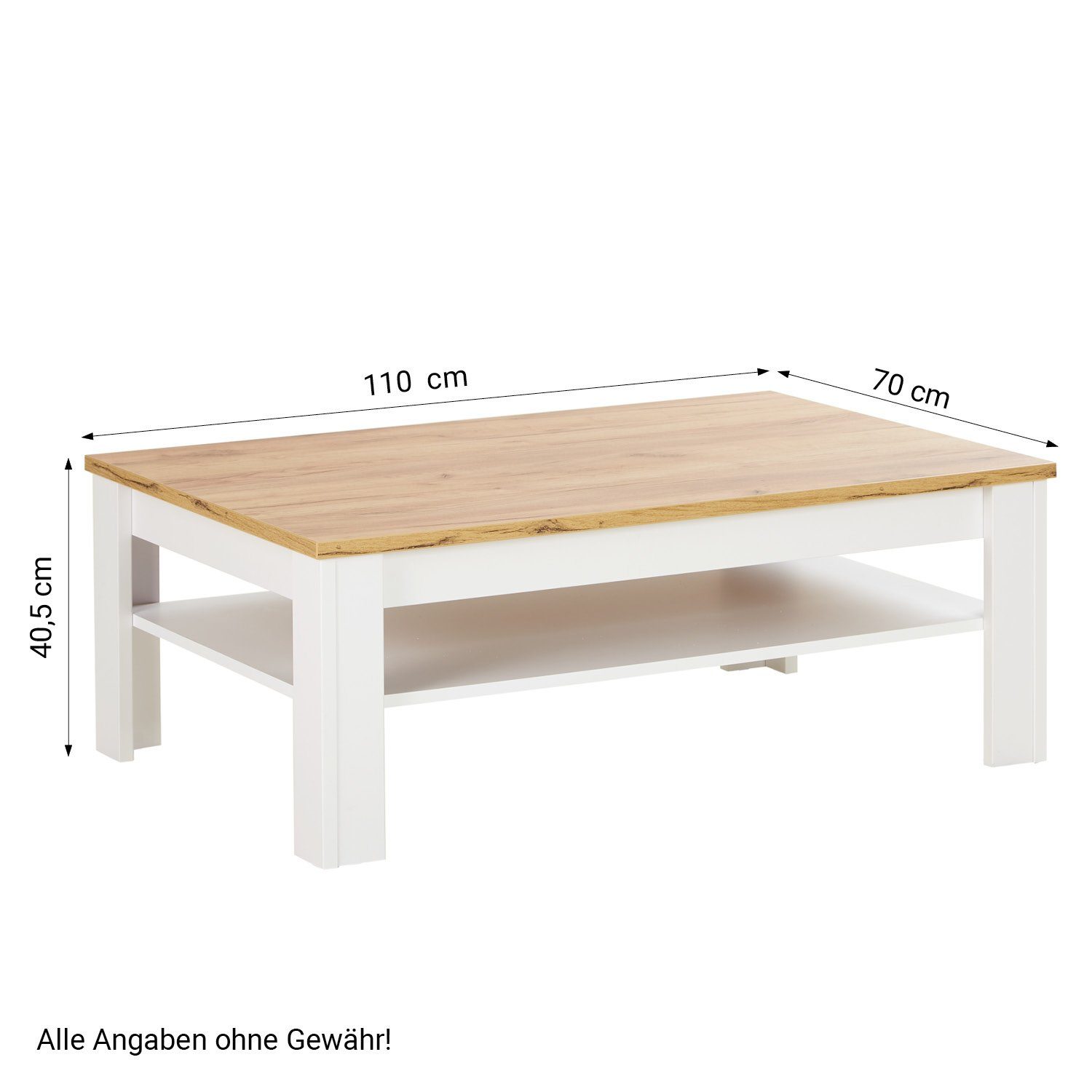 (kein Couchtisch Weiß Sofatisch Landhaus Set) Homestyle4u Beistelltisch