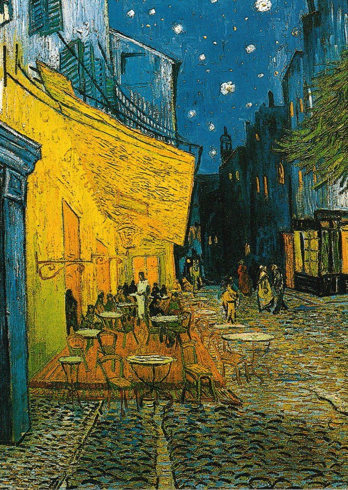 Postkarte Kunstkarte Vincent van in Arles" Gogh "Nachtcafé