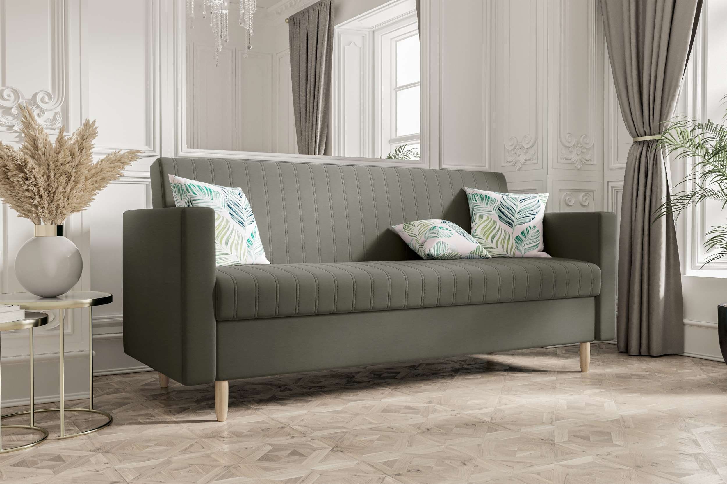 Stylefy 3-Sitzer Melisa, Sofa, Schlafsofa, Sitzkomfort, mit Bettfunktion, mit Bettkasten, Modern Design