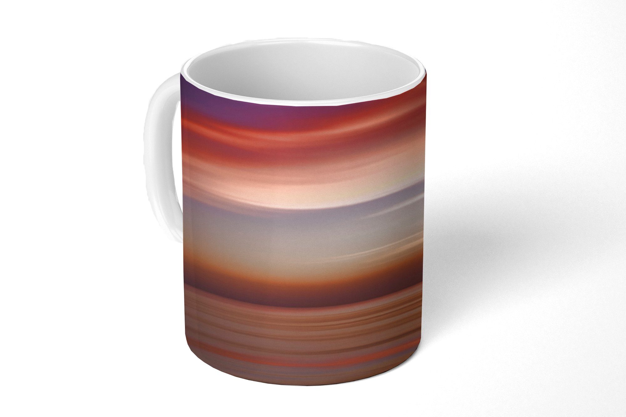 MuchoWow Tasse Meer - Orange - Himmel, Keramik, Kaffeetassen, Teetasse, Becher, Teetasse, Geschenk