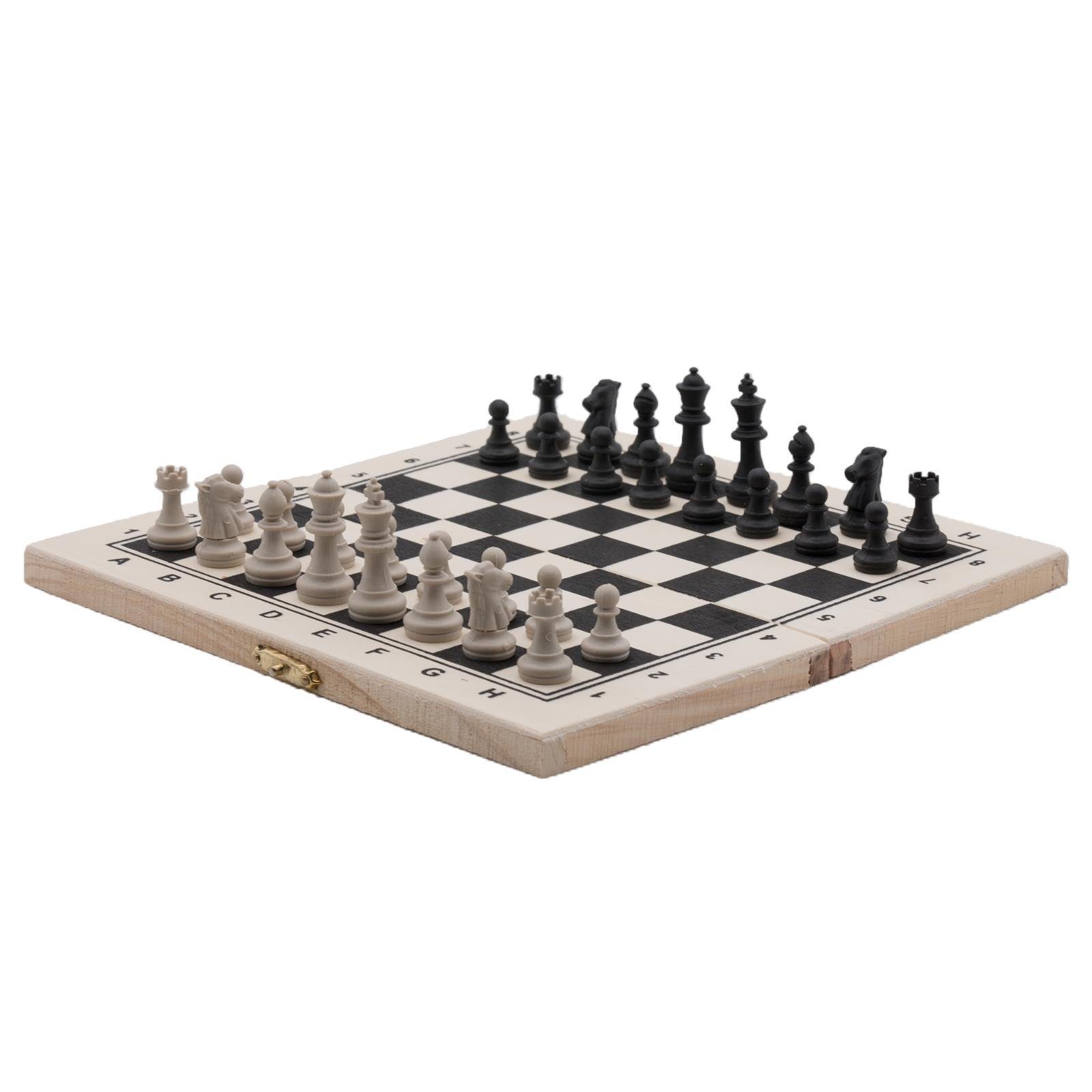 Schachspiel Gartenschach klappbares Brett Backgammon Schach Schachtisch 29x29CM 