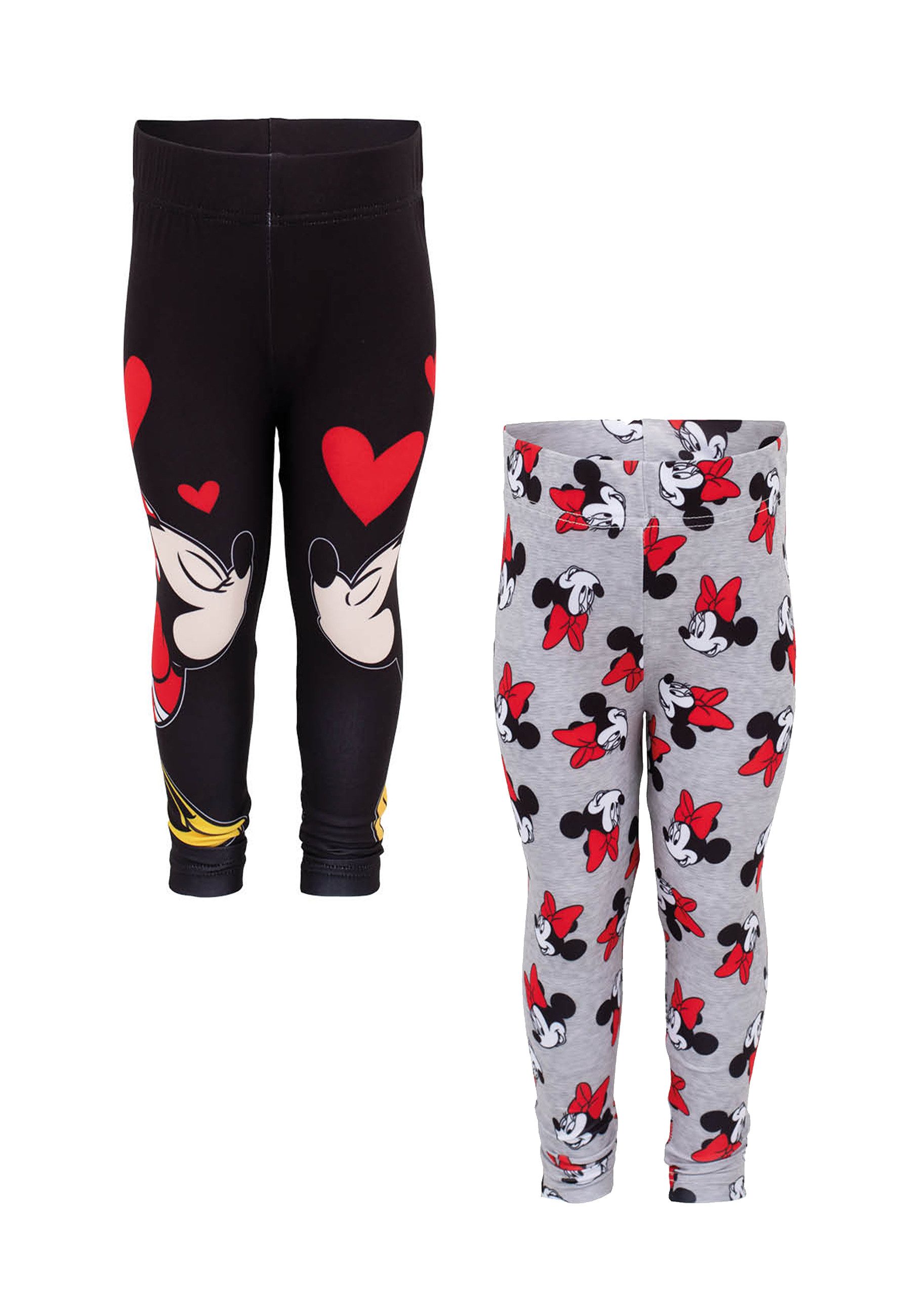 Leggings Disney Mädchen Leggings mit Mickey & Minnie Motiv in Schwarz