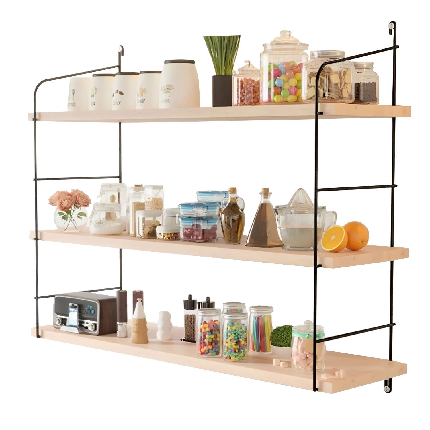 Jungengel Küchenregal Retro Wandregal Küchenregal Organizer günstig online kaufen