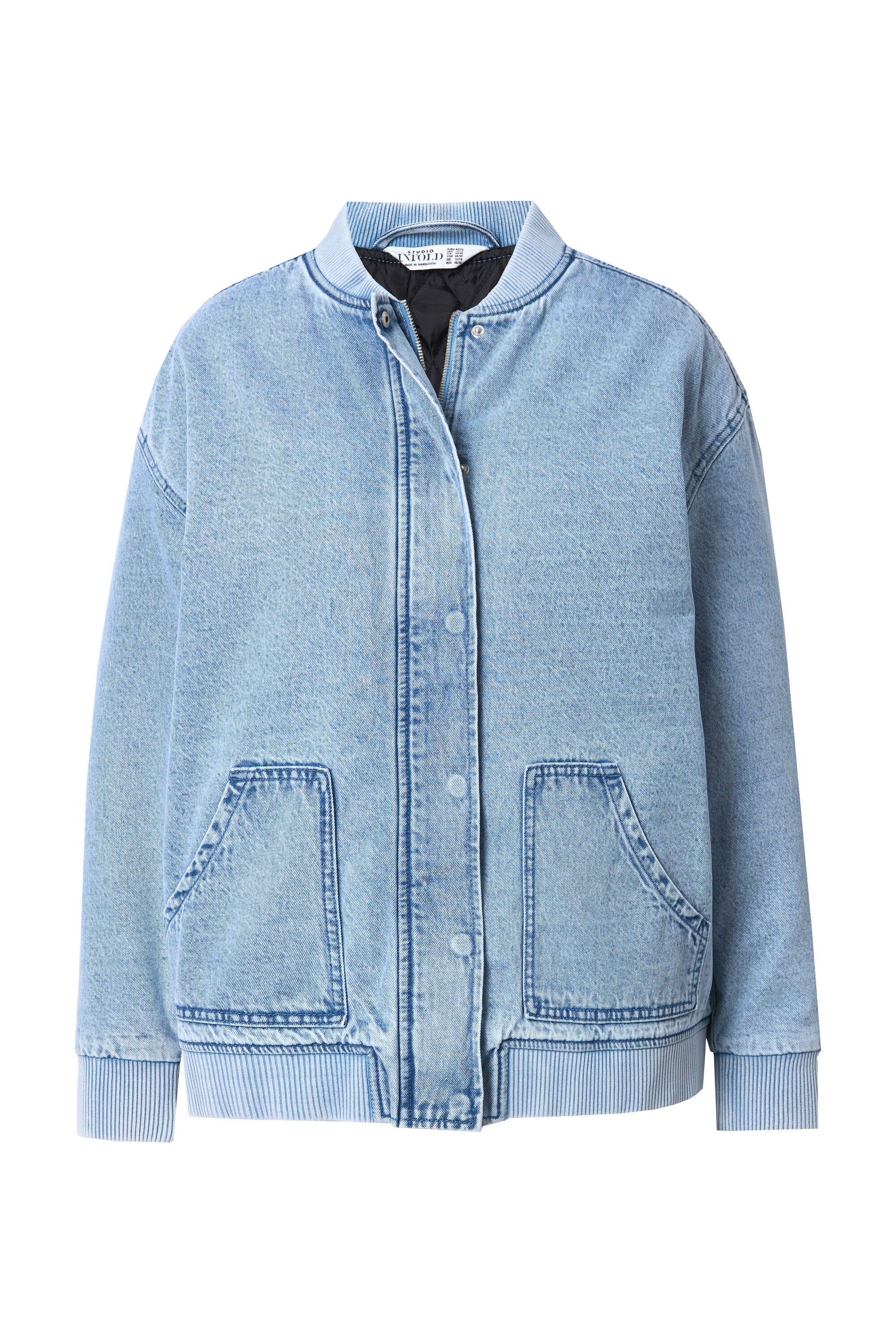 Studio Untold Kurzjacke Jeans-Bomberjacke Steppfutter verdeckter günstig online kaufen