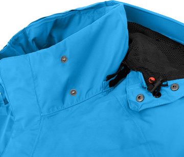 Bergson Outdoorjacke BANDOS Herren Regenjacke, Netzfutter, 12000 mm Wassersäule, Langgrößen, blau