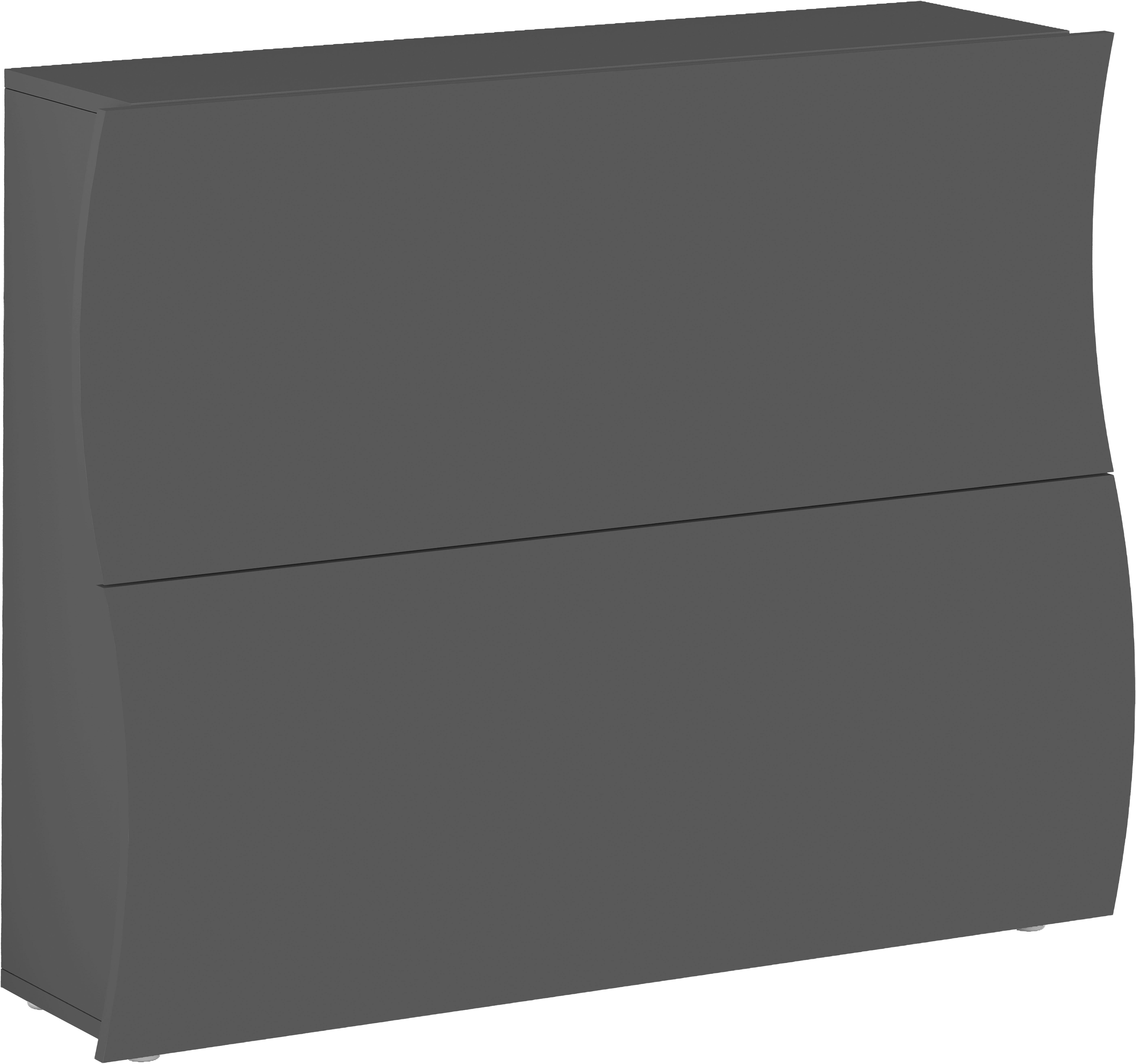Home affaire Schuhschrank Schuhschrank mit Klappen / Schuhkommode, Höhe 81 cm onda 101 cm breit, Anthrazit,mit 2 klapptüren, made in italy