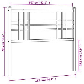 vidaXL Kopfteil Kopfteil Metall Weiß 107 cm, (1 St)