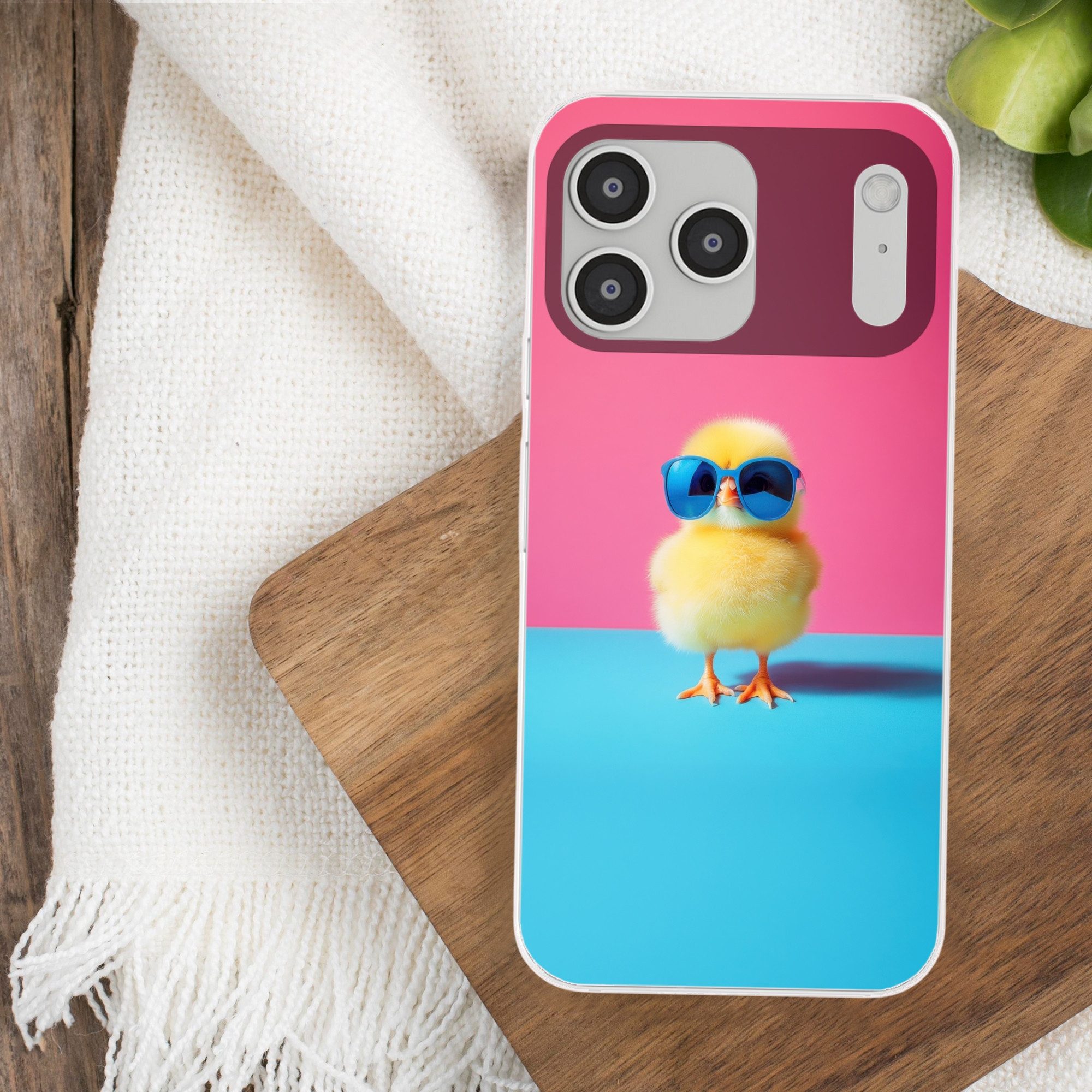 MuchoWow Handyhülle für Apple iPhone 17 Pro Max Chick - Sonnenbrille - Blau, Smartphone-Bumper, Print, Handy Schutzhülle Dünn