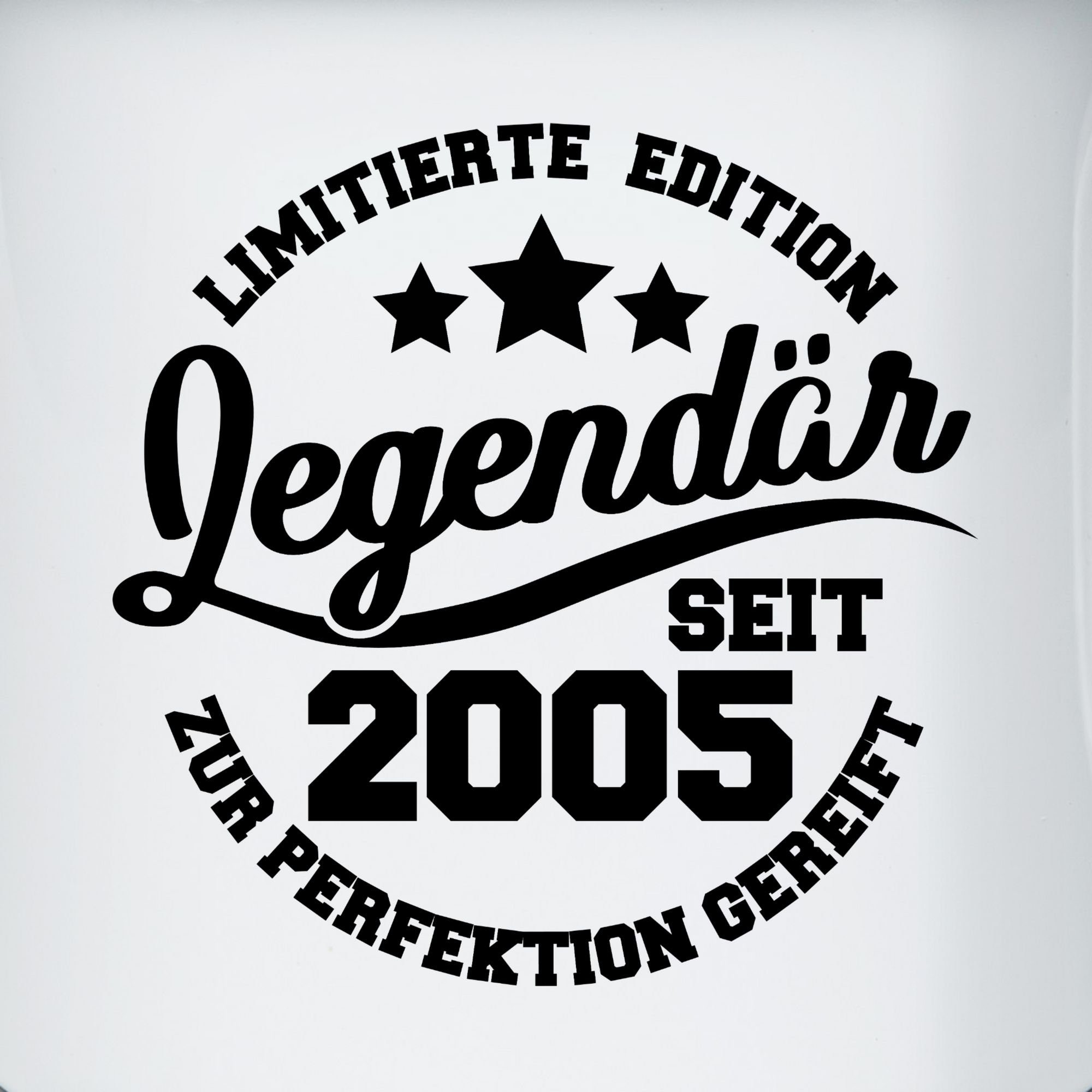 - Legendär Weiß 2005 Shirtracer Geburtstag Silber Tasse 2 seit Tasse 18. Stahlblech, schwarz,
