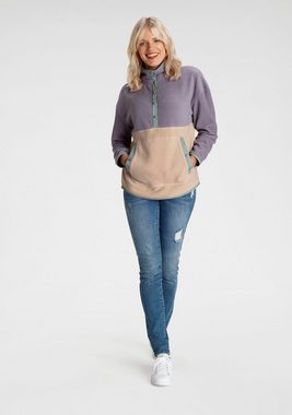 Polarino Fleecepullover im Colorblock