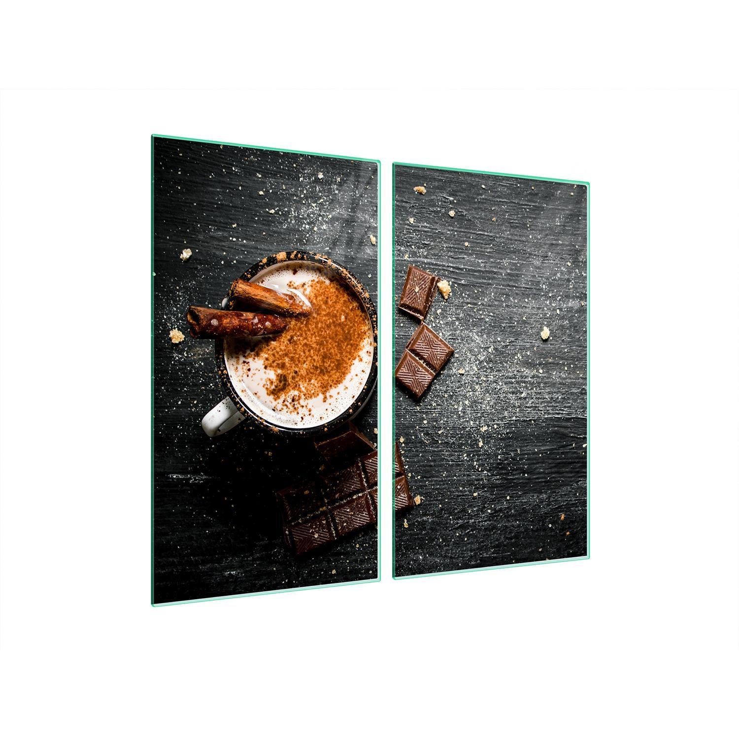 tlg), Decorwelt Abdeckung alle Herdabdeckplatte Kaffee, (2x30x52, Schneidebrett Ceranfeld Herd-Abdeckplatte Herdarten 2 Abdeckplatte excl. Gasherde für
